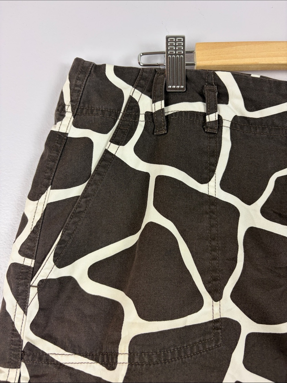 Lands’ End Giraffe Print Cotton Skort Skirt Size 18 Safari Animal Print - Picture 5 of 16